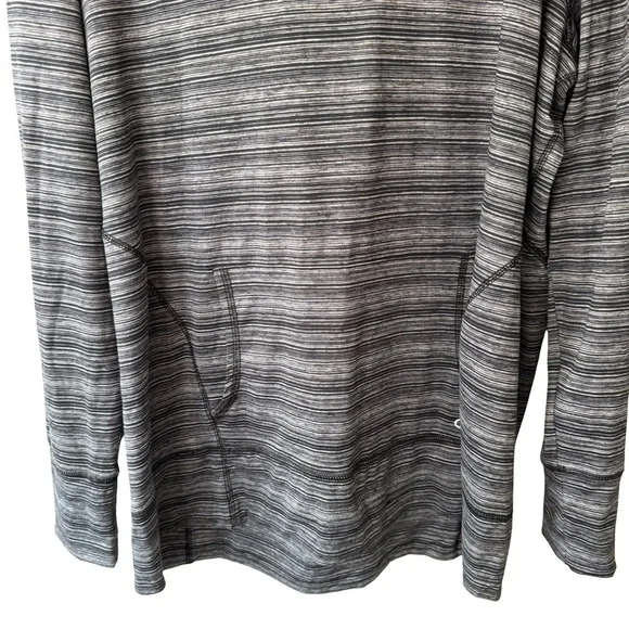 Champion Black and White Grey Performance Striped Hoodie Size XL Activewear - Picture 10 of 12